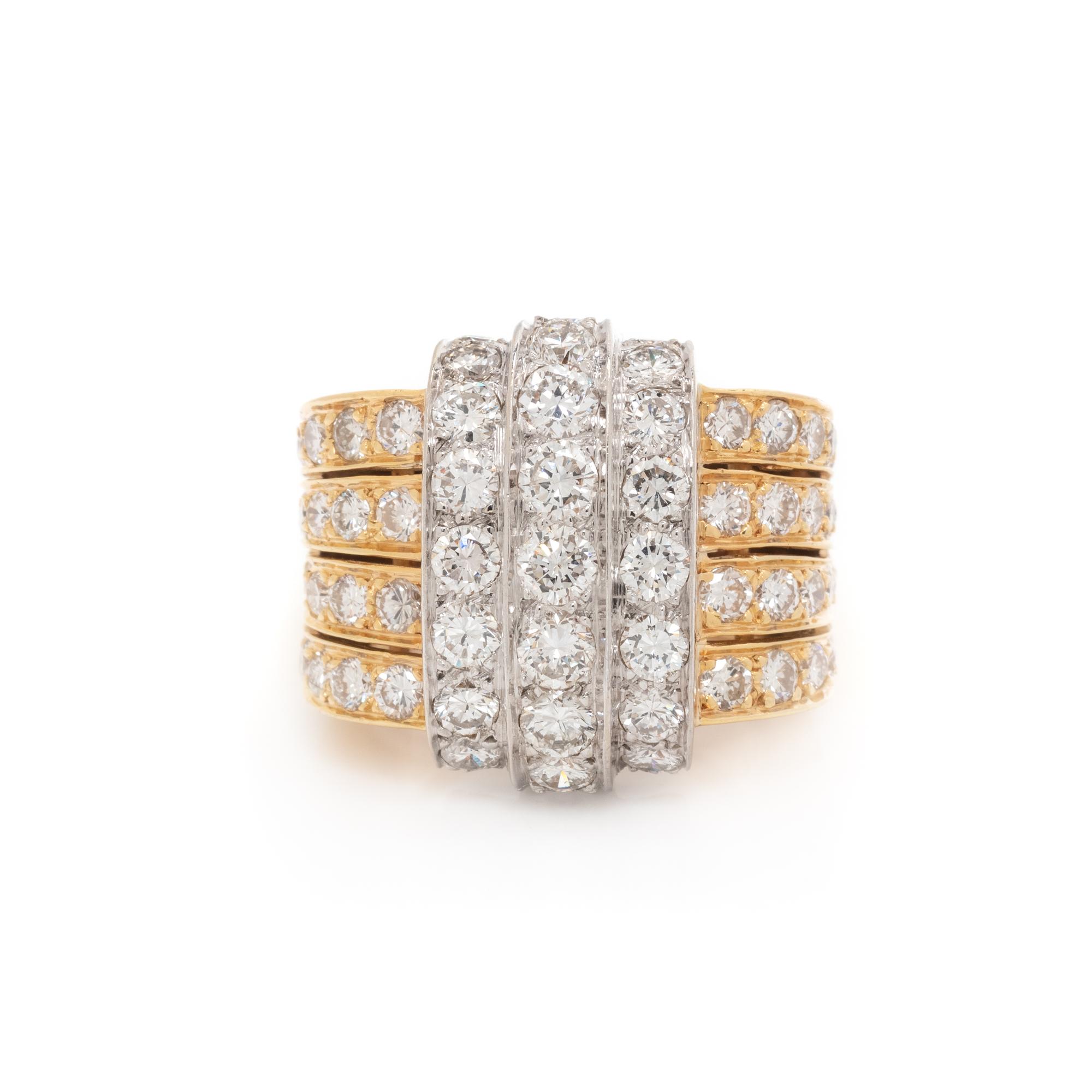 BICOLOR GOLD AND DIAMOND RING