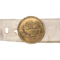 White Buff Bladric with Breast Plate, Scabbard & Socket Bayonet