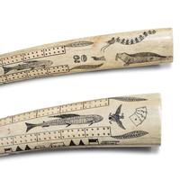 Alaskan Native Scrimshawed Cribbage Boards