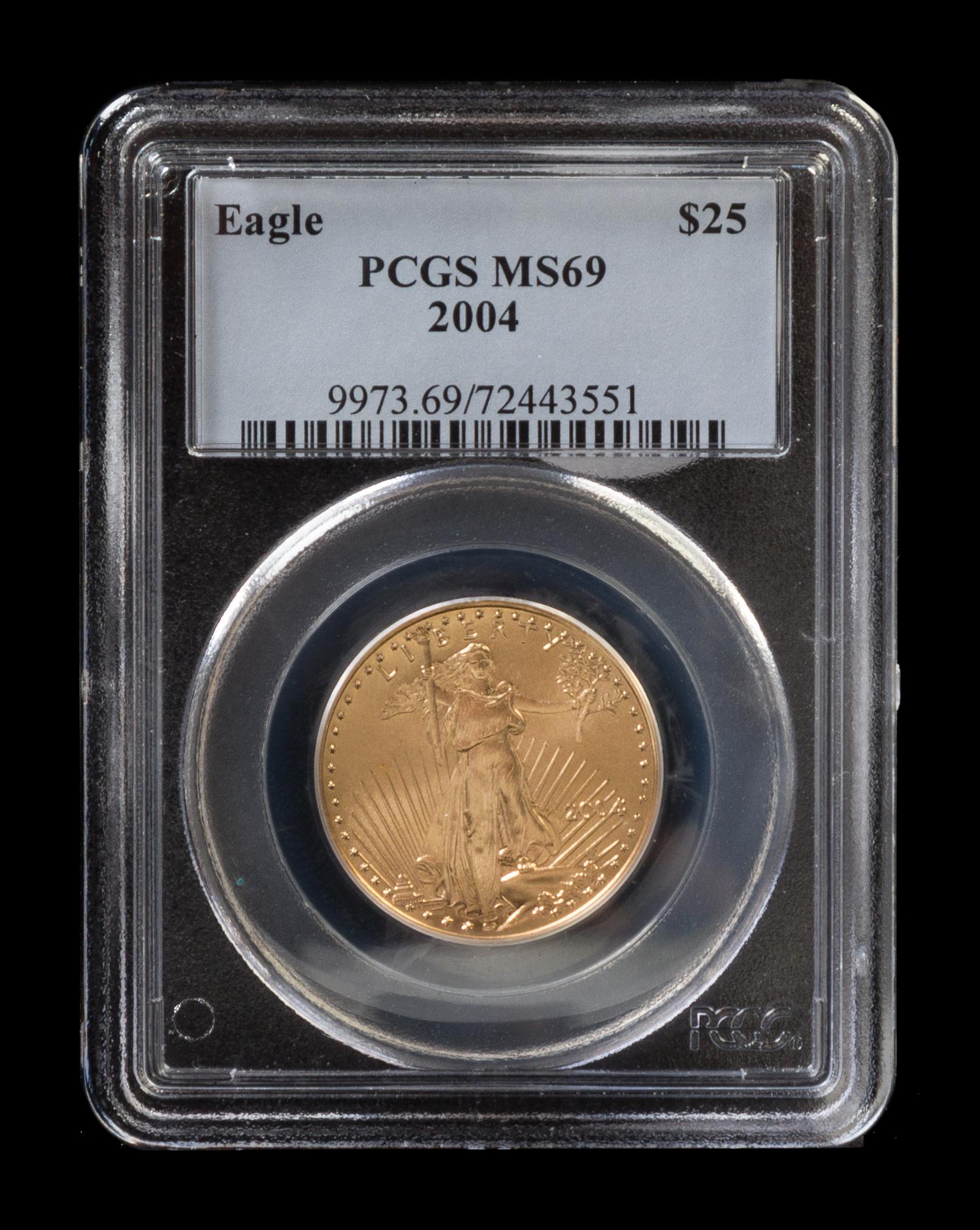 A United States 2004 Eagle $25 Gold Coin