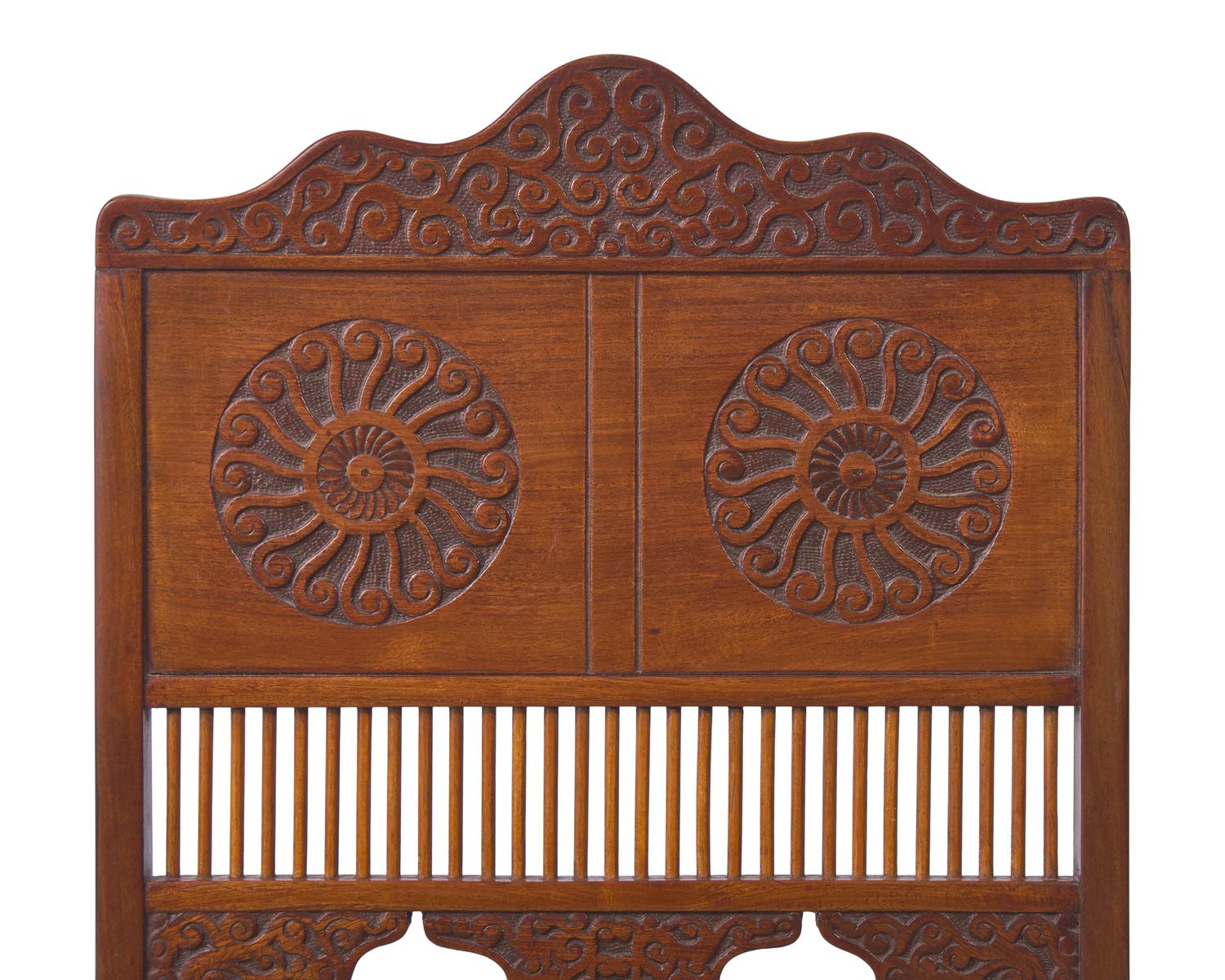 An Aesthetic Movement Carved Teak Side Chair