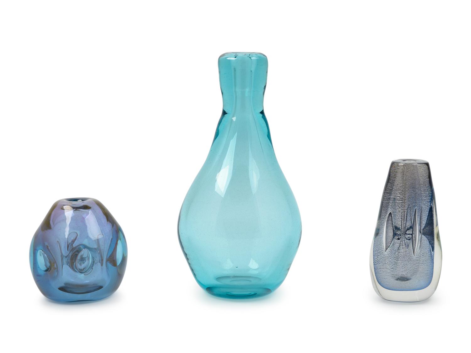 Three Paperweight Vases