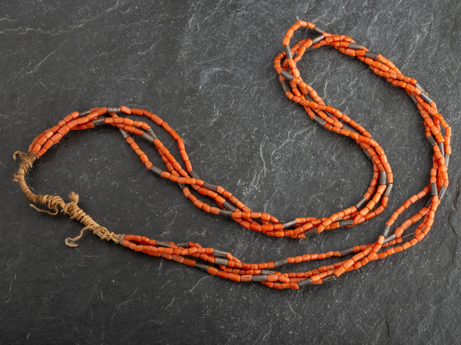 Pueblo Four-strand Coral Necklace