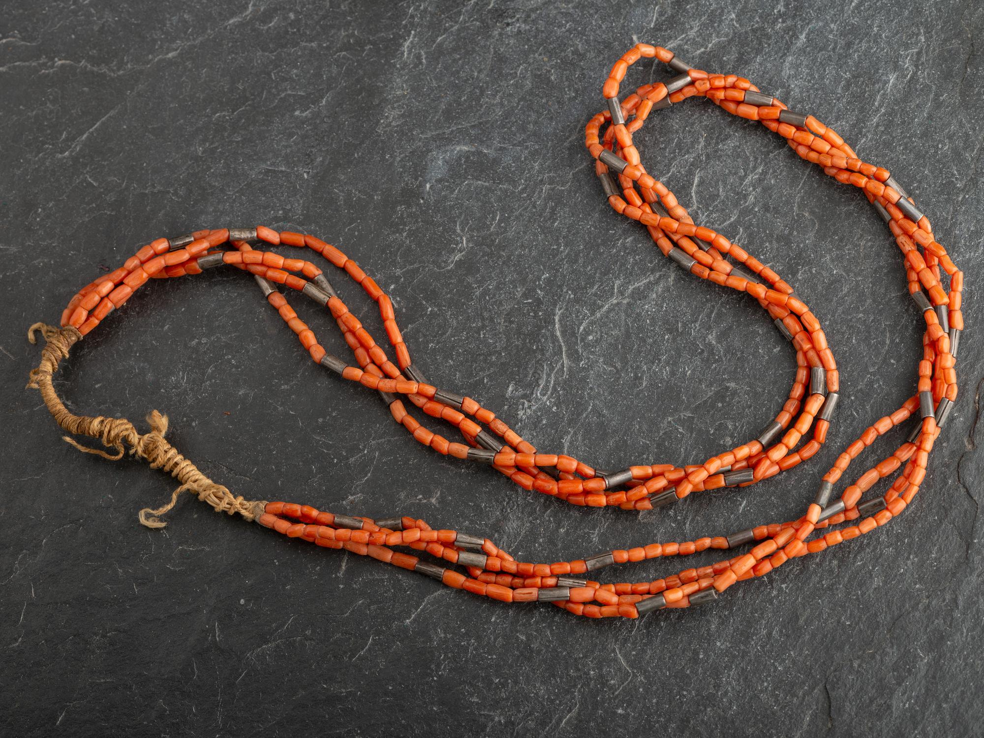 Pueblo Four-strand Coral Necklace