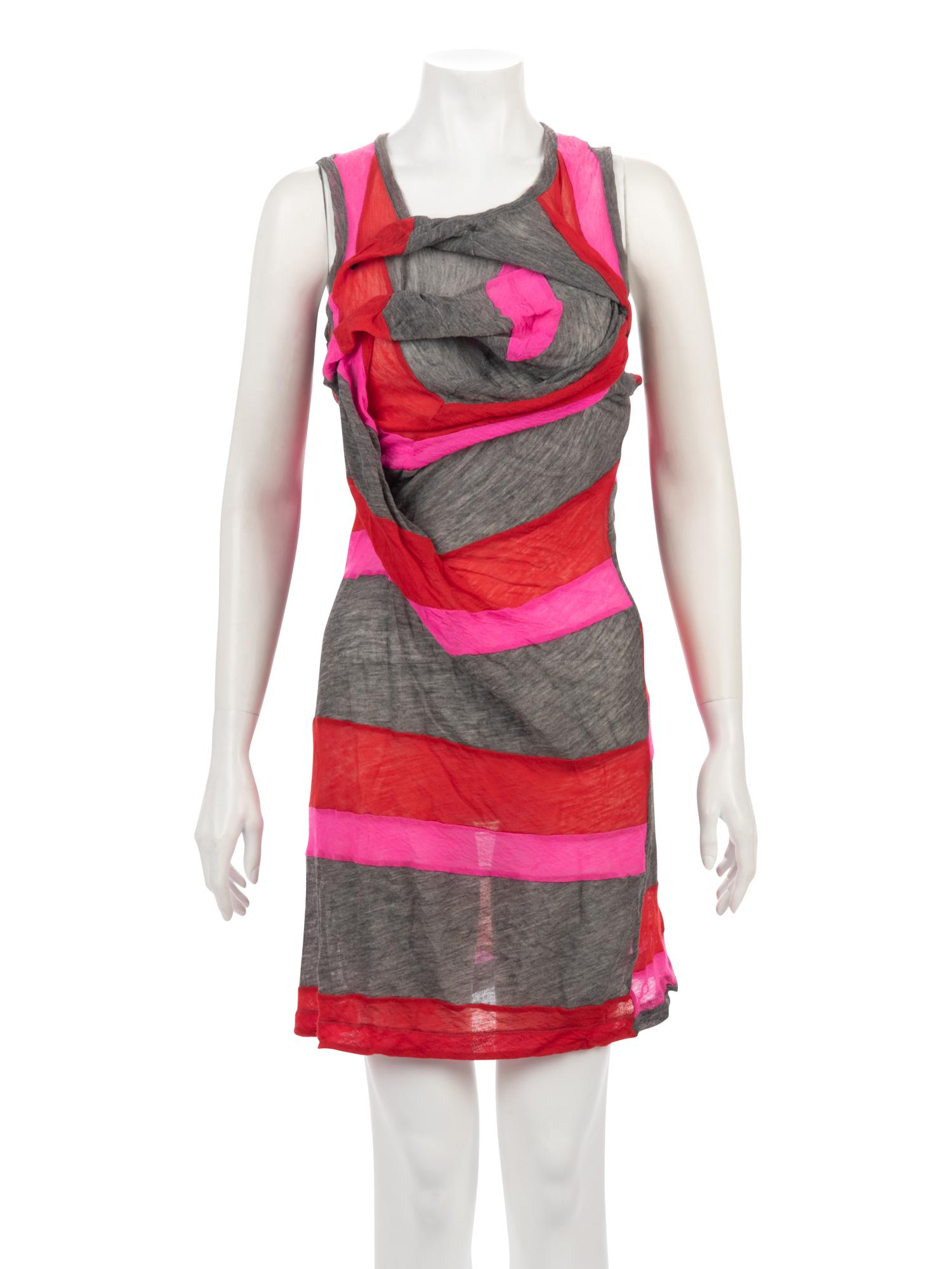 Comme Des Garçons Ruched Stripe Dress, Spring/Summer1996