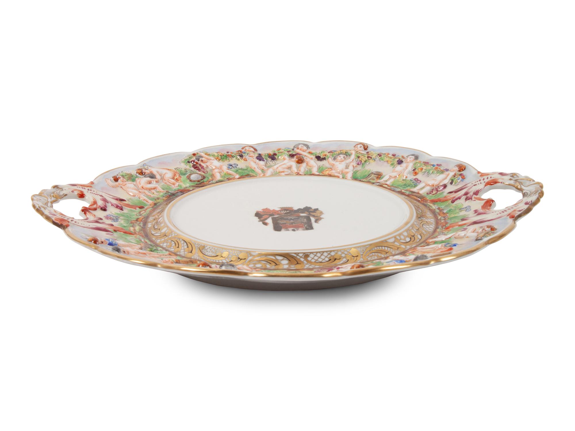 A Group of Capodimonte Porcelain Objects Including a Soup Tureen, Undertray and Hinged Box
