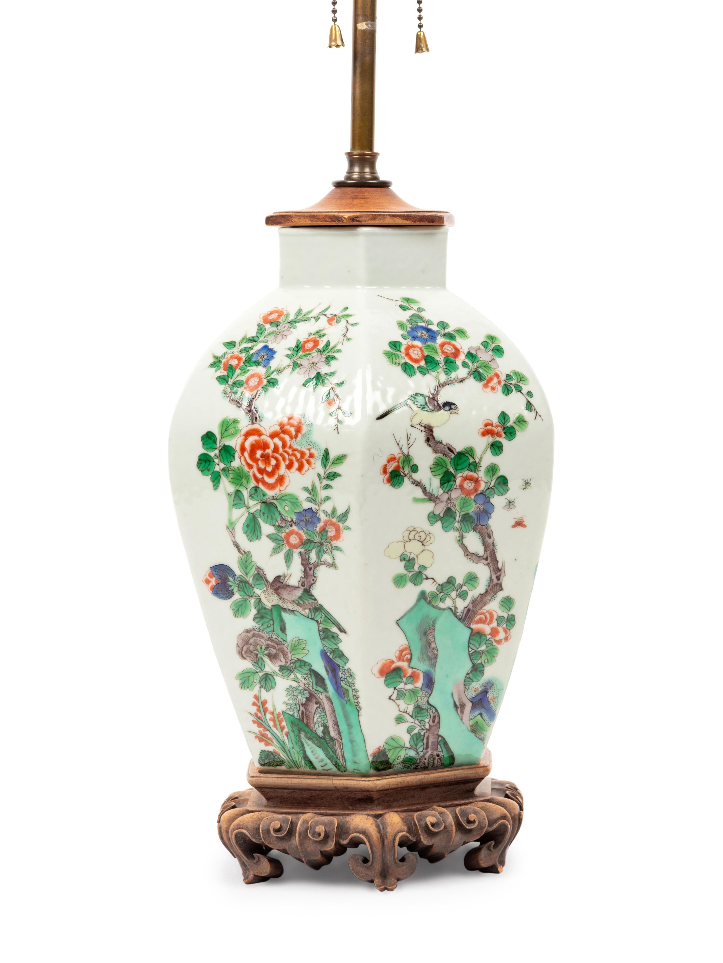 A Chinese Famille Verte Porcelain Jar