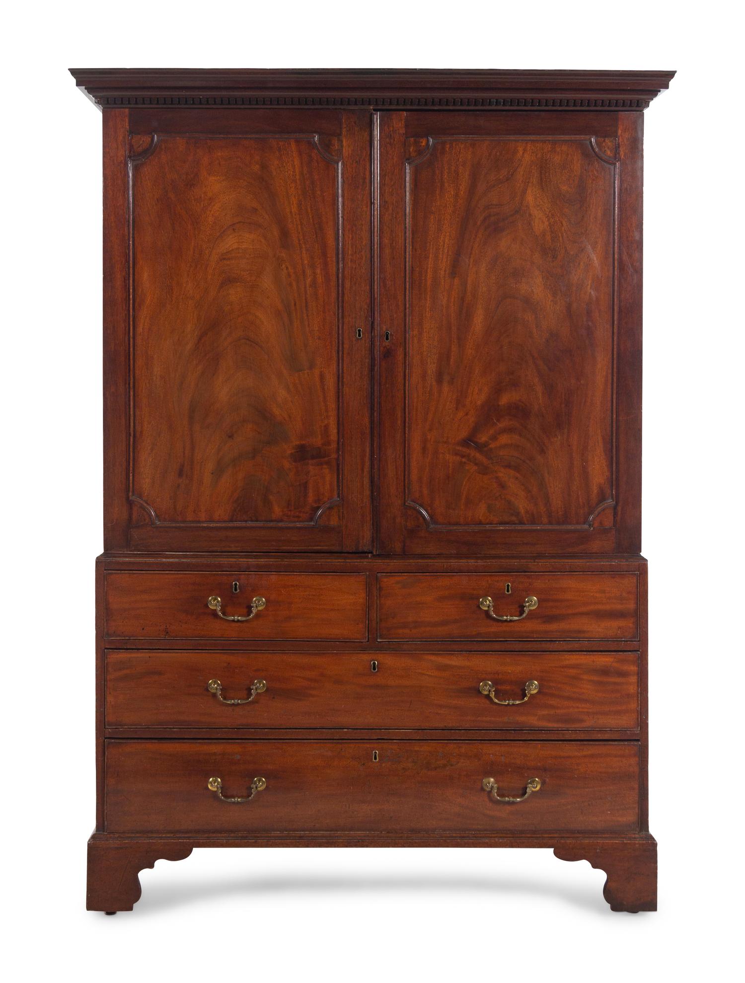A George III Mahogany Linen Press