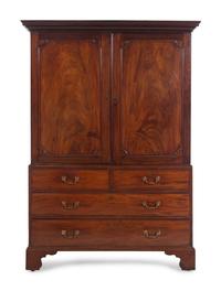 A George III Mahogany Linen Press