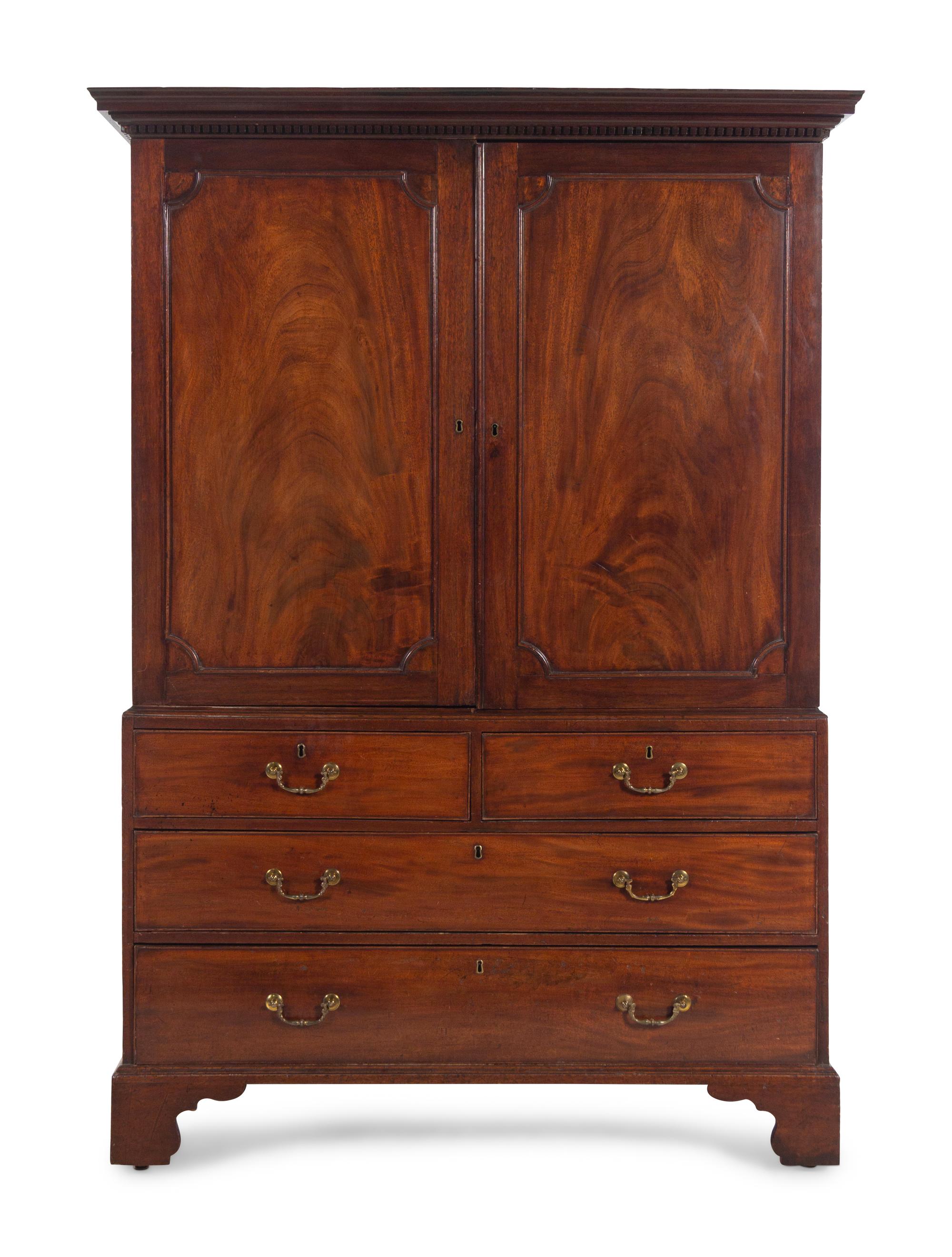 A George III Mahogany Linen Press