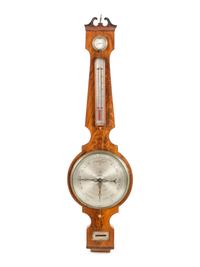 A Regency Mahogany Wheel Barometer