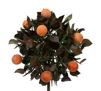 A Pair of Tole Peinte Orange Tree Topiaries