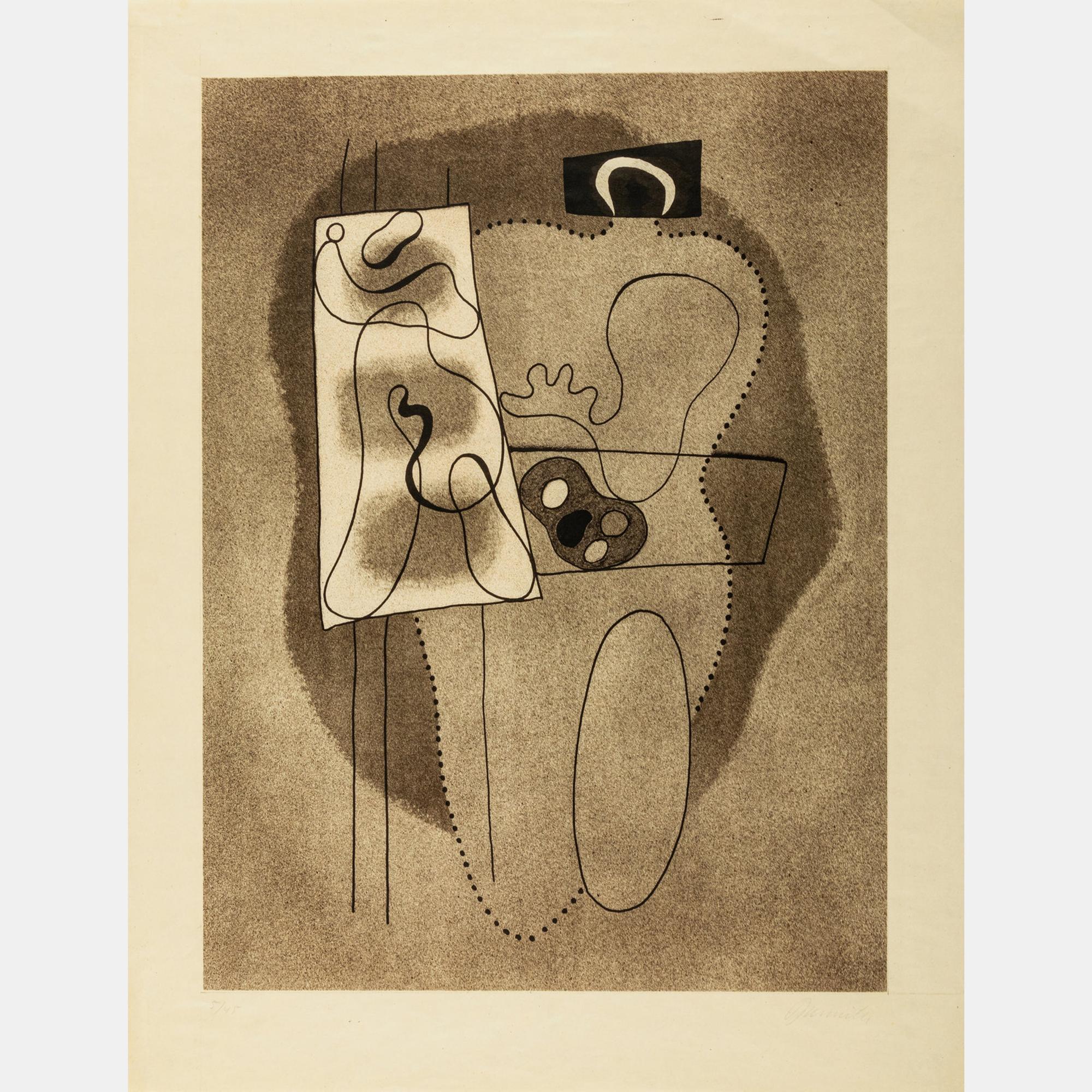 Der Maler , 1930 and Gilgamesch hat viele Qualen erdulden (a pair of works)