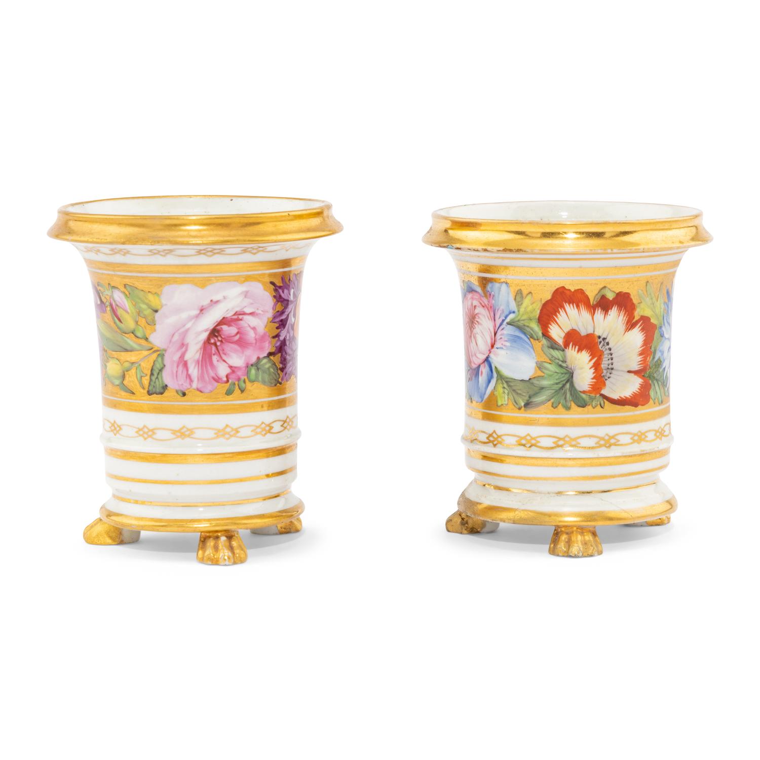 A Pair of Porcelain Spill Vases