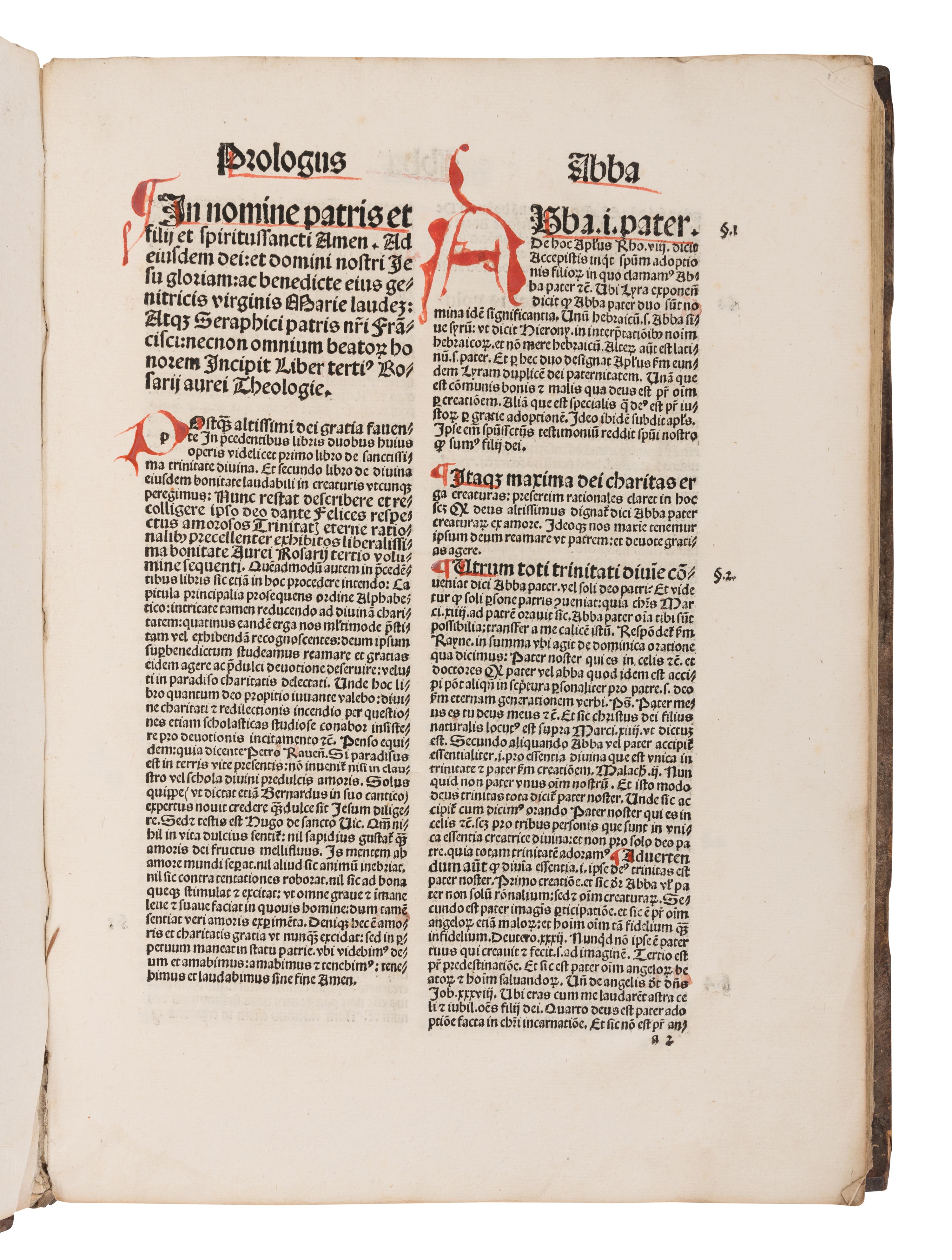 [INCUNABULA]. TEMESVAR, Pelbartus Ladislaus de (1430-1504). Tertius Liber Rosarii Theologie Aurei. Hagenau: Heinrich Gran for Johann Rynmann of Augsburg, 1507.