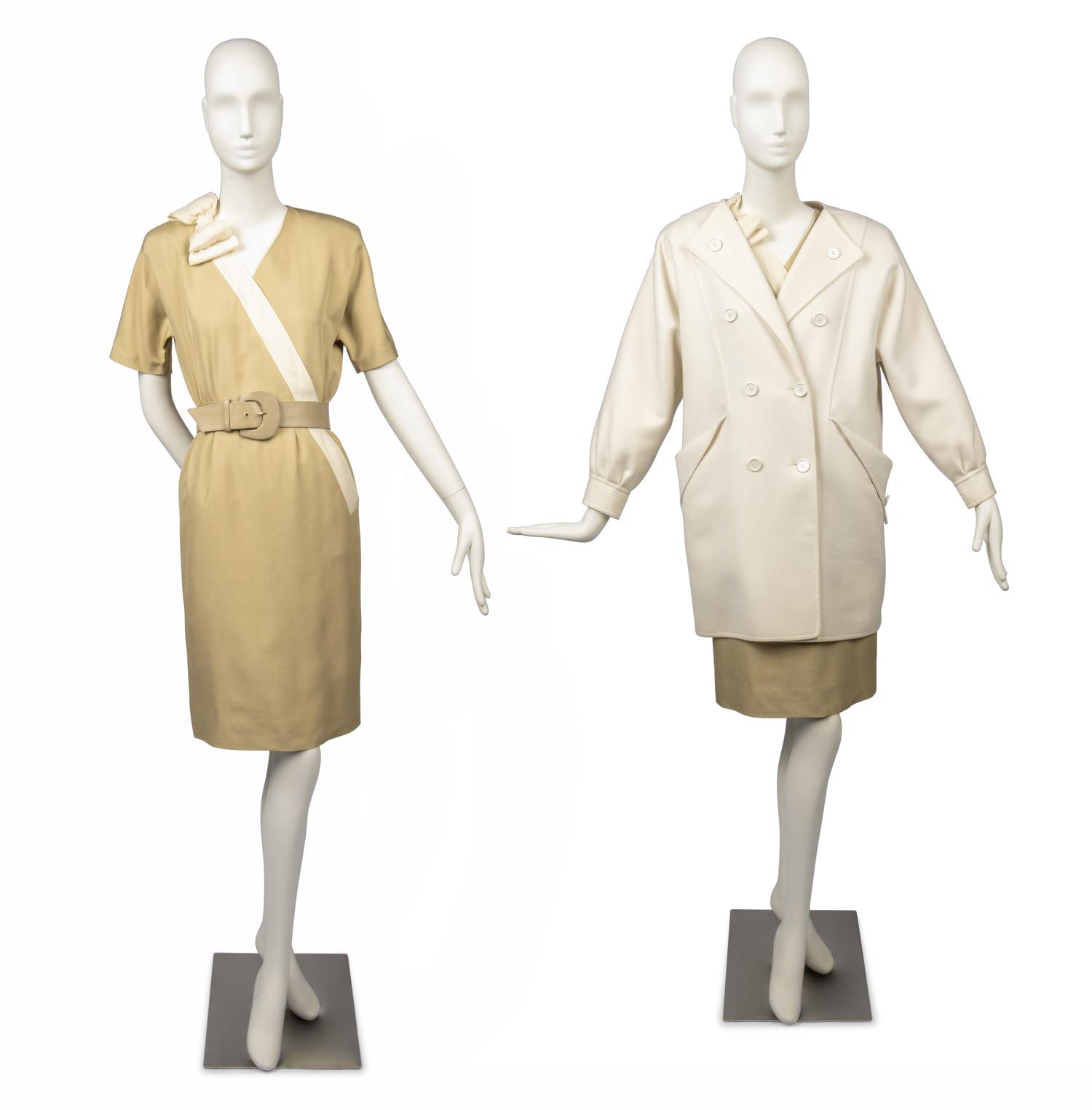 Nina Ricci Dress, Belt, and Coat, c. 1986