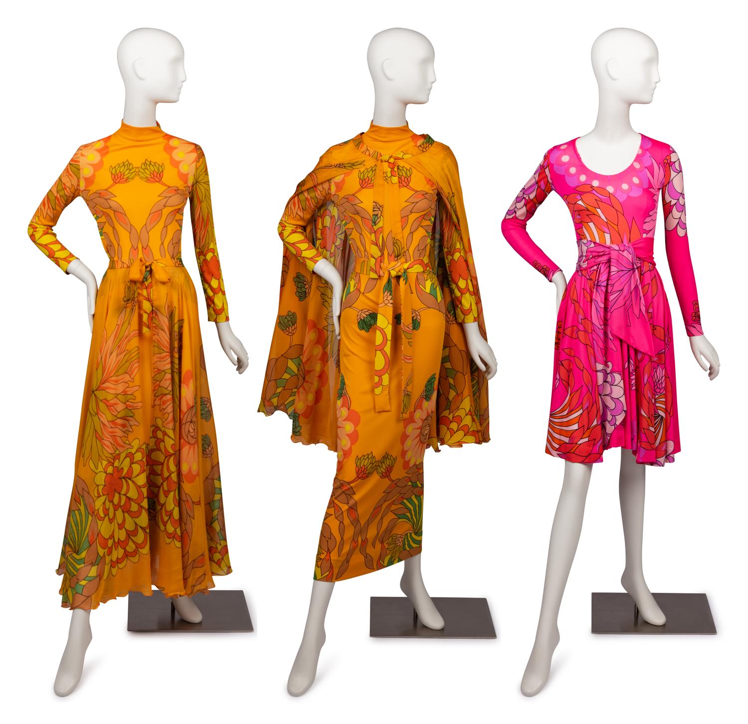 Two La Mendola Dresses, Including the "Magic Dress", 1970s