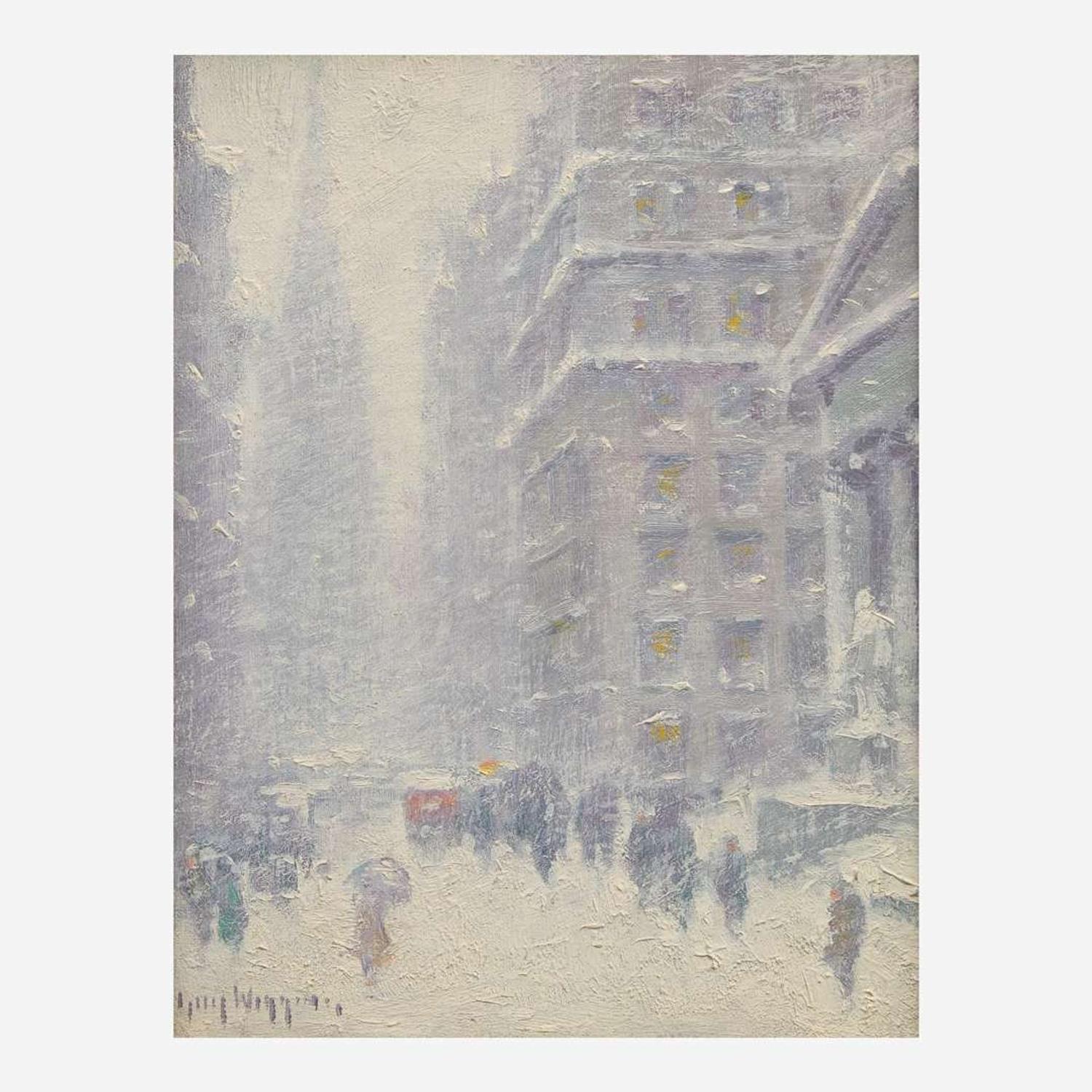 Guy Carleton Wiggins (American, 1883–1962) Winter Wall Street