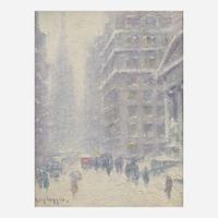 Guy Carleton Wiggins (American, 1883–1962) Winter Wall Street