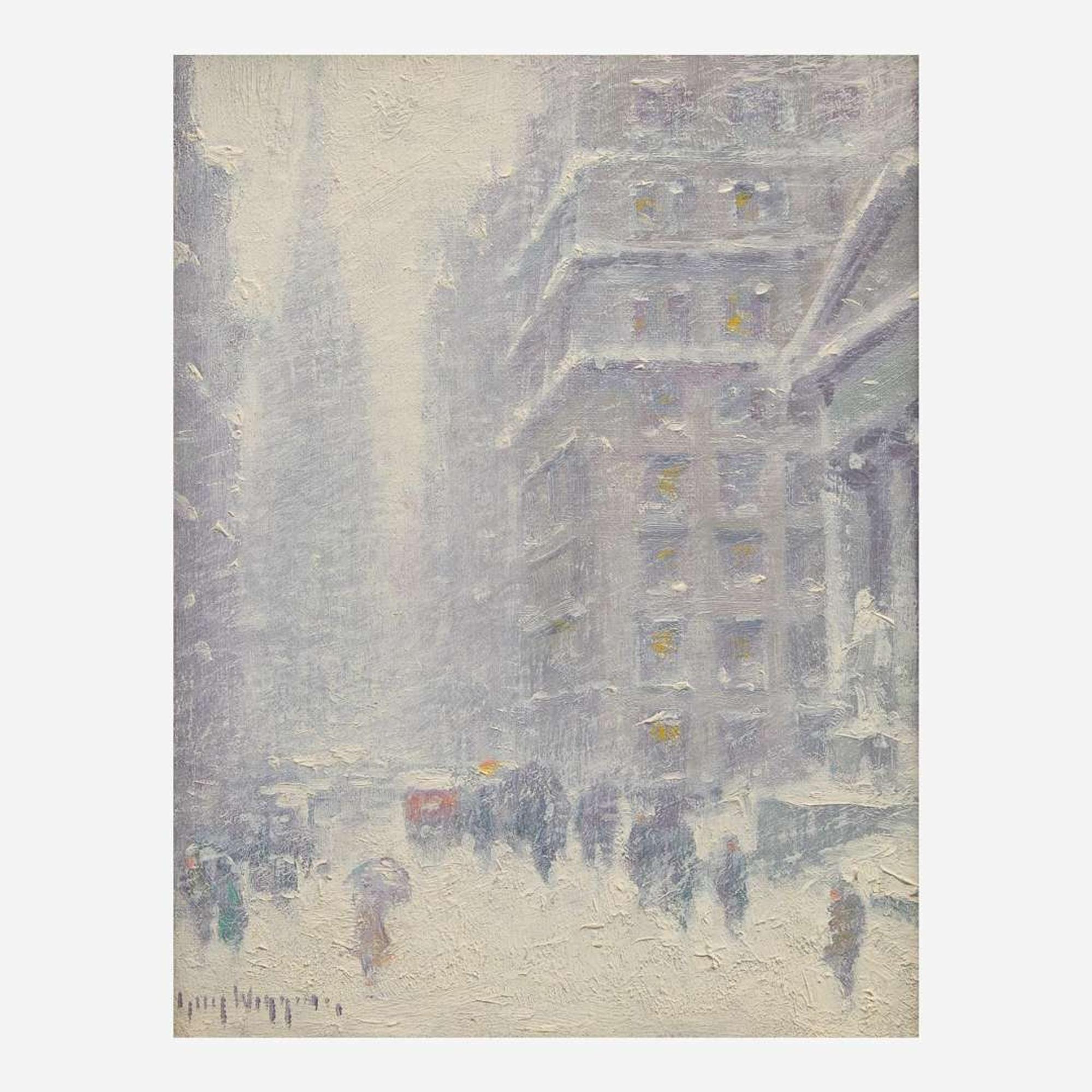 Guy Carleton Wiggins (American, 1883–1962) Winter Wall Street