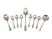 A Group of Silver Serving Flatware
