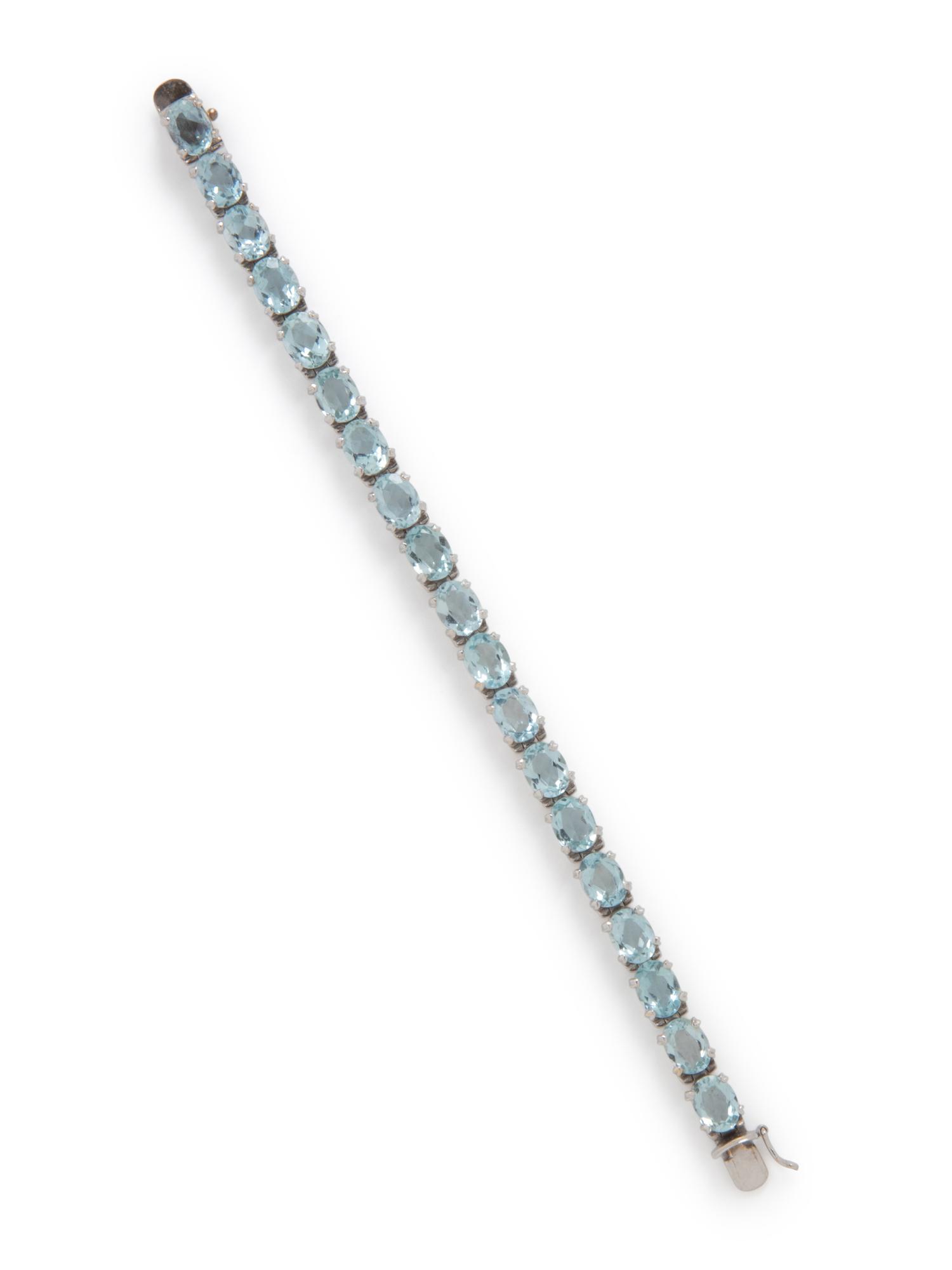 AQUAMARINE LINE BRACELET