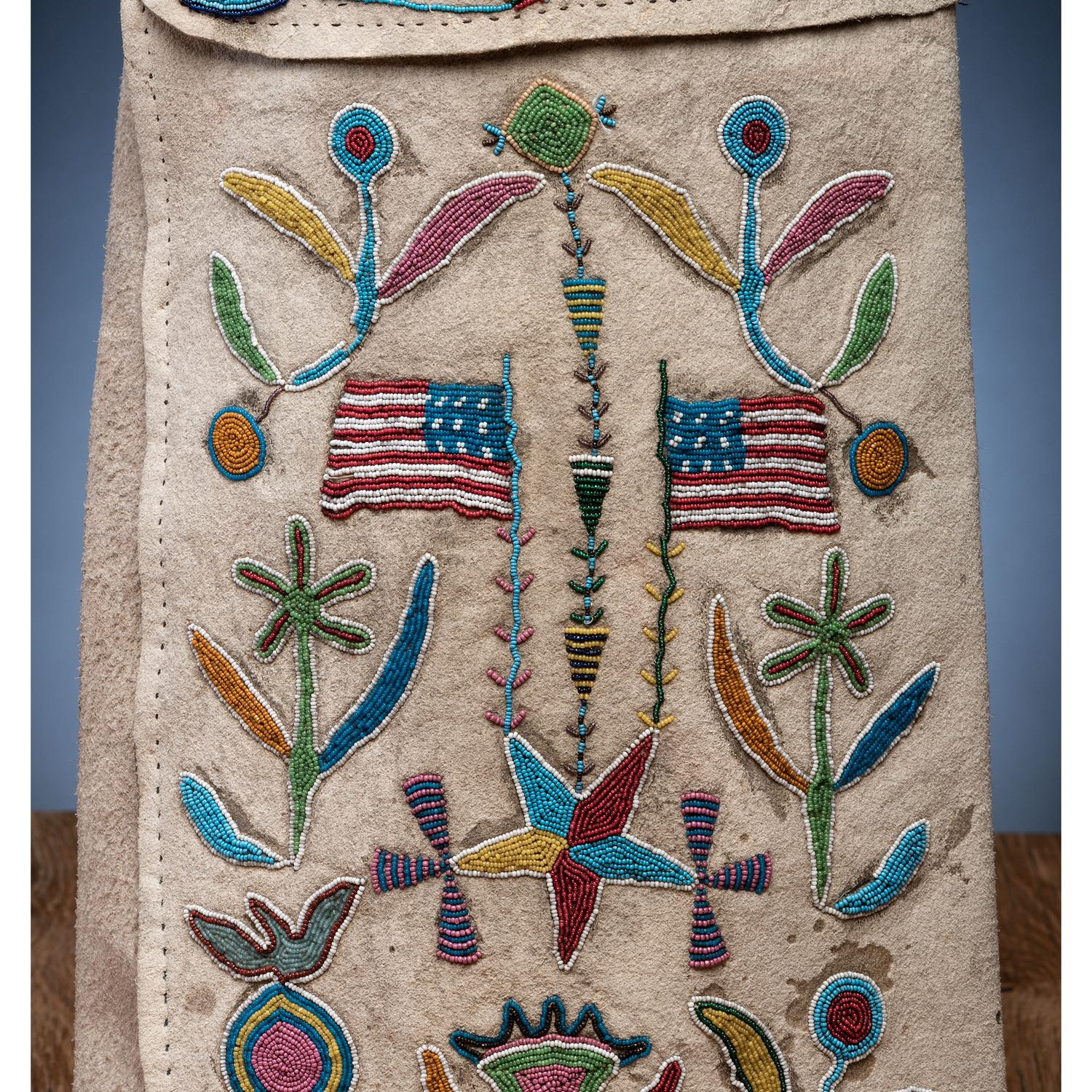 Sioux Beaded Hide Leggings, Pictorial