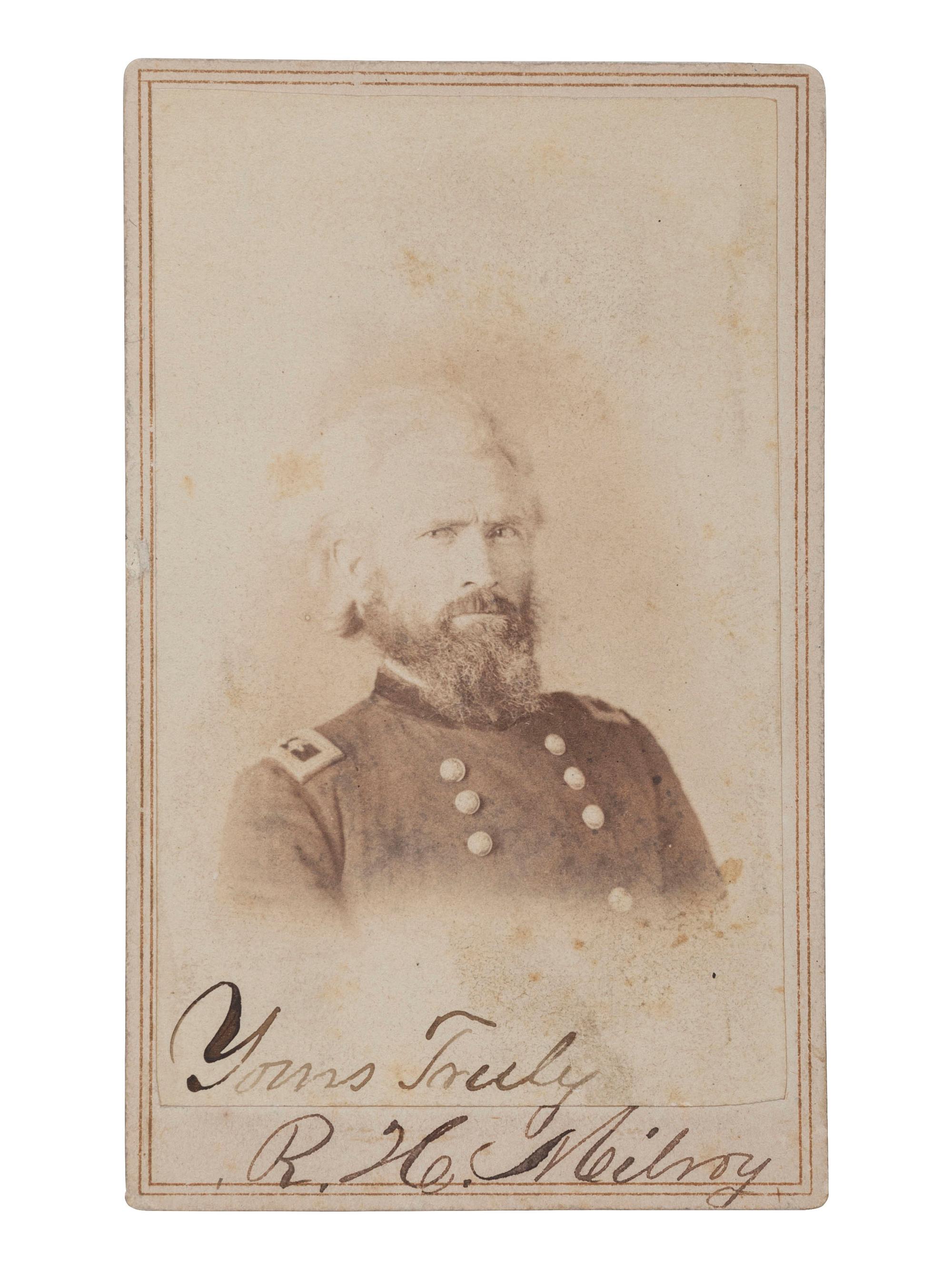 MILROY, Robert Huston (1816-1890). General Orders No. 28. Clarksburg, VA, 22 October 1862, with autograph note signed ("Milroy") at foot. [ With :] SIGNED CDV portrait of General Milroy. N.p.: Taylor & Seavey, n.d.