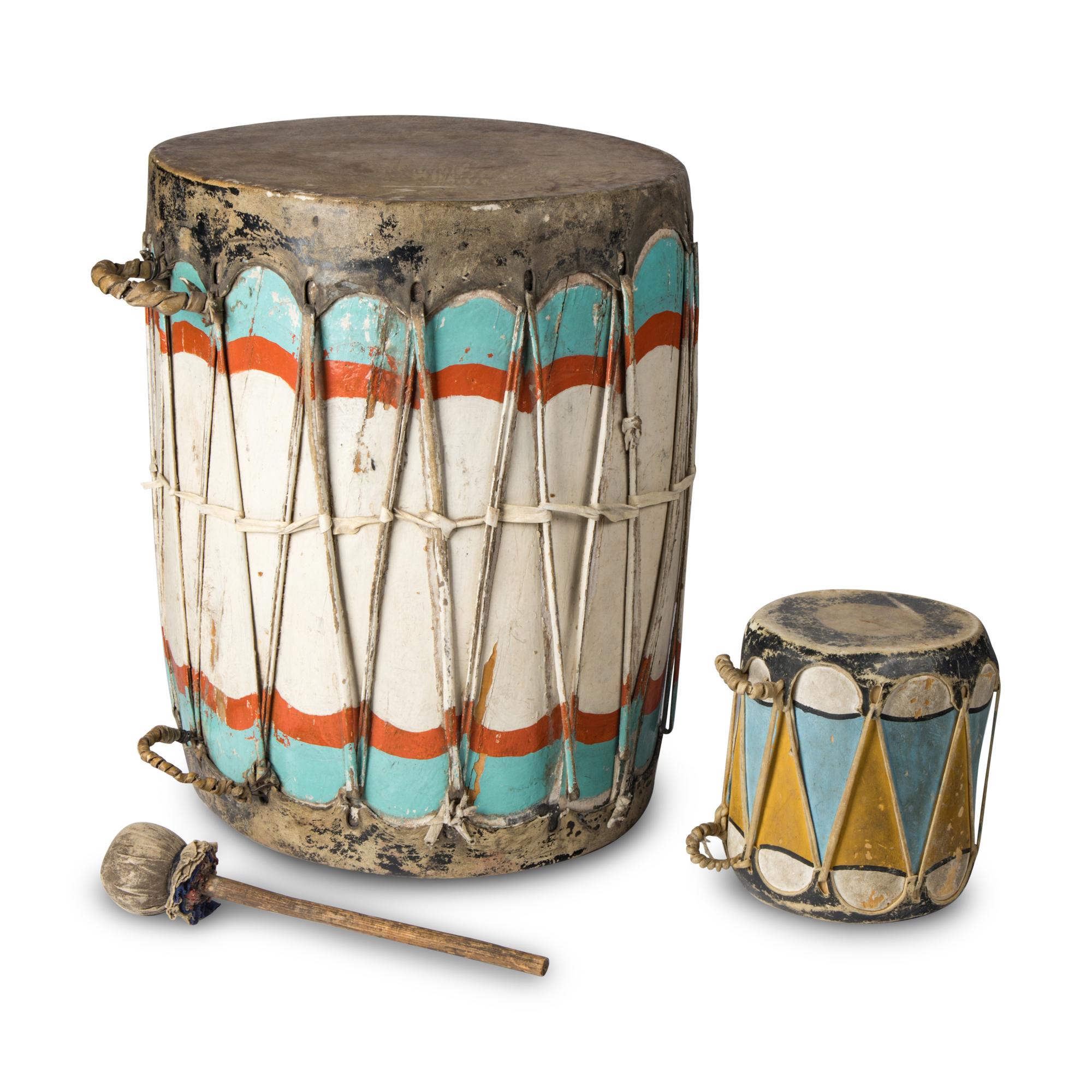 Pueblo Painted Drums