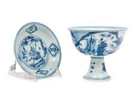 Two Blue and White Porcelain Vessels