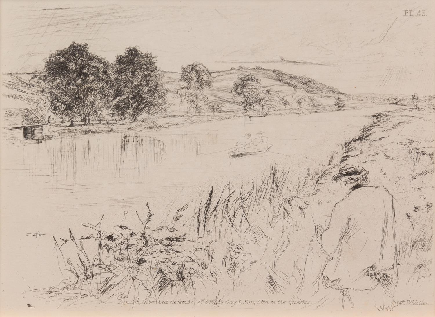 James Abbott McNeill Whistler, (1834-1903), Sketching (from Passages from Modern English Poets), 1861