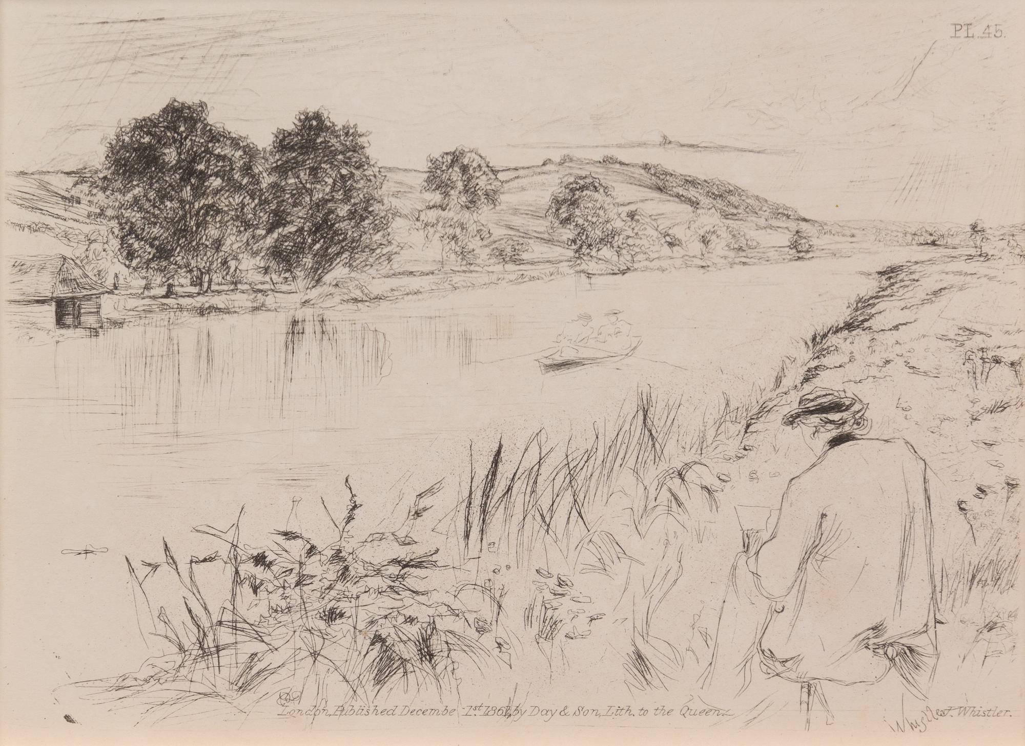 James Abbott McNeill Whistler, (1834-1903), Sketching (from Passages from Modern English Poets), 1861