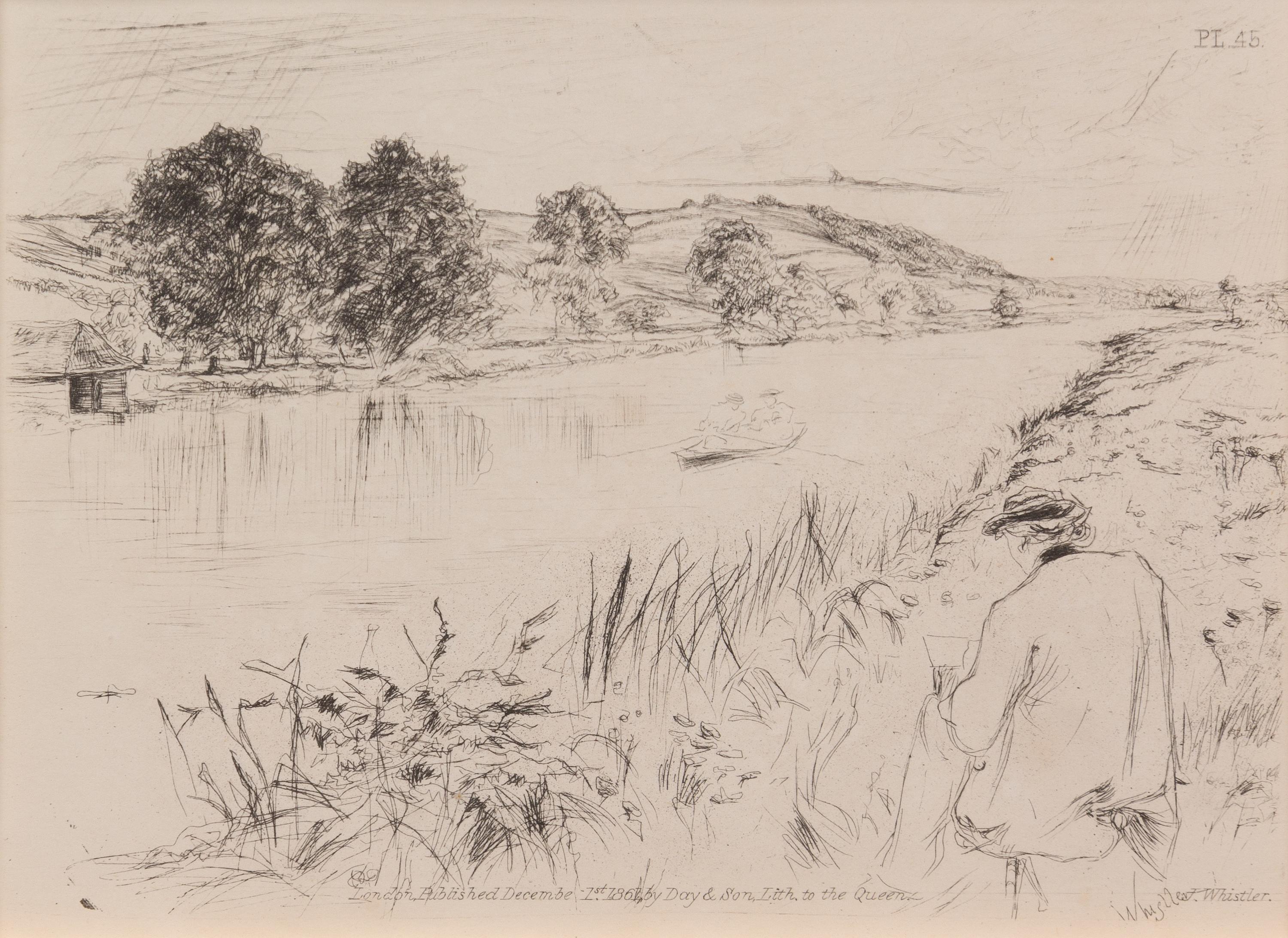 James Abbott McNeill Whistler, (1834-1903), Sketching (from Passages from Modern English Poets), 1861