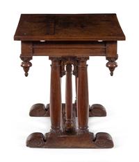 A French or Italian Carved Walnut Side Table