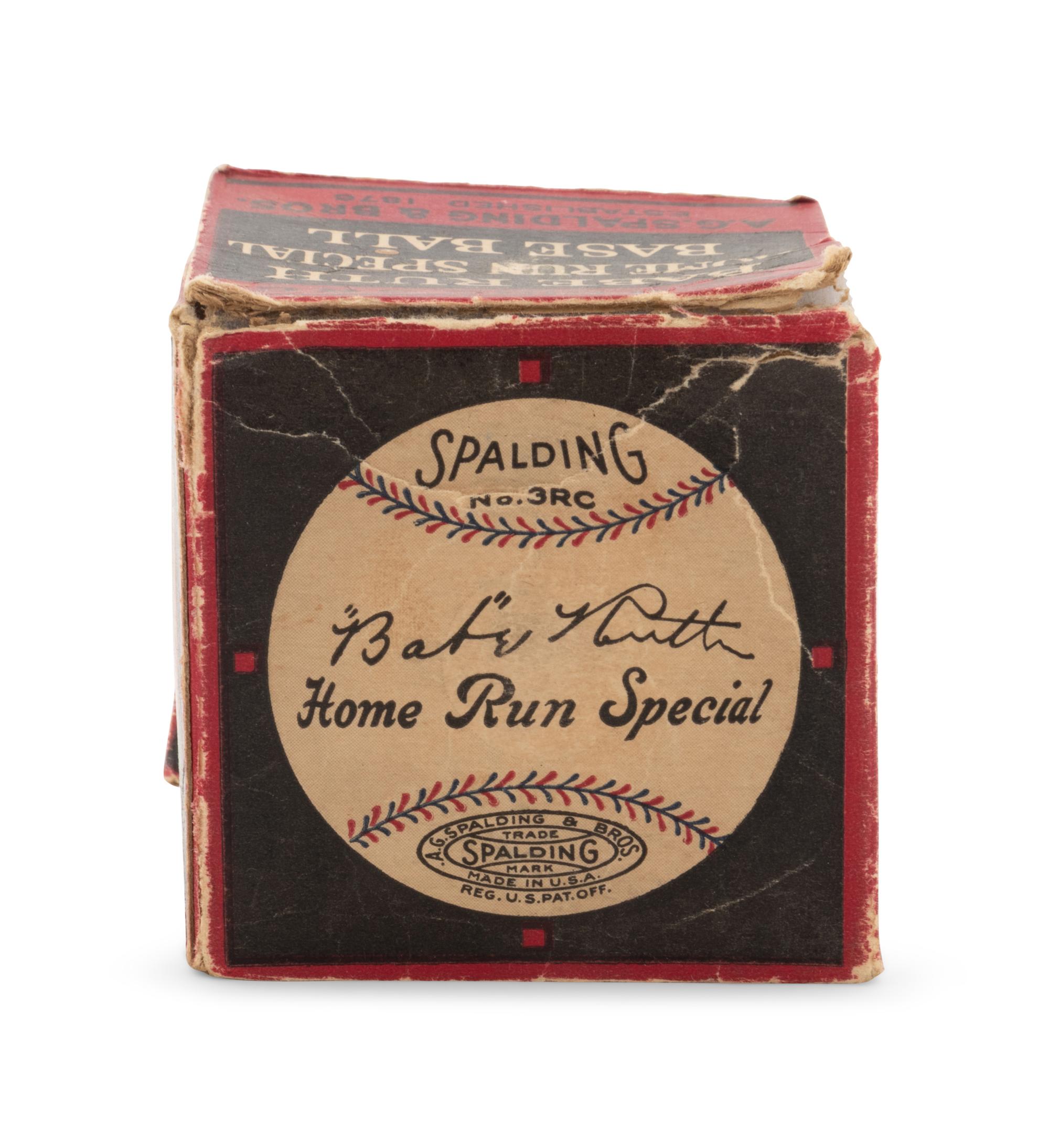 A 1935 Philadelphia Phillies Multi-Signed Baseball and Babe Ruth Home Run Special Retail Box,