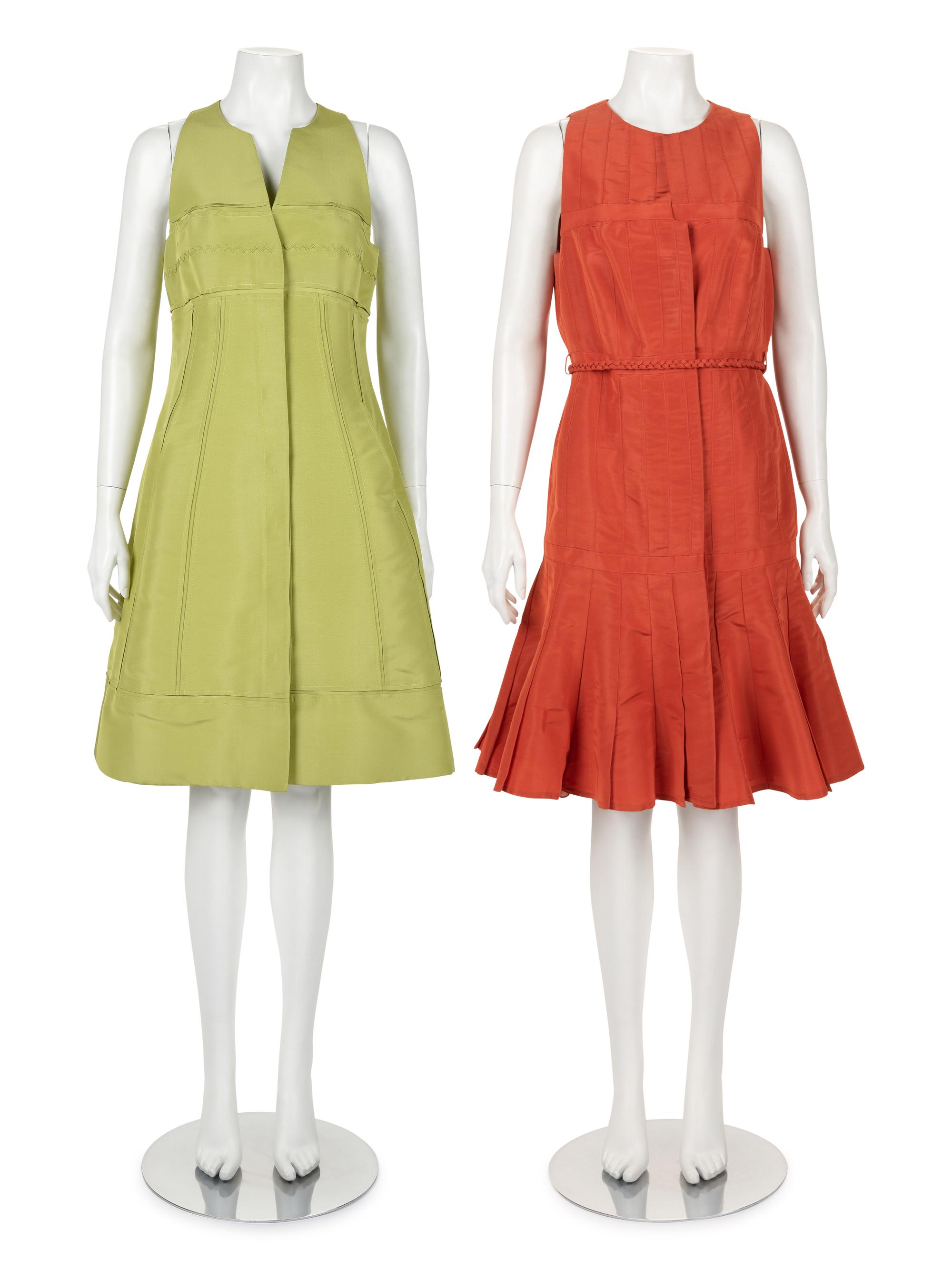 Two Chado Ralph Rucci Sleeveless Dresses, 2000-2010s