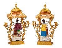 A Pair of Moorish Style Mother-of-Pearl Inlaid Mirrors