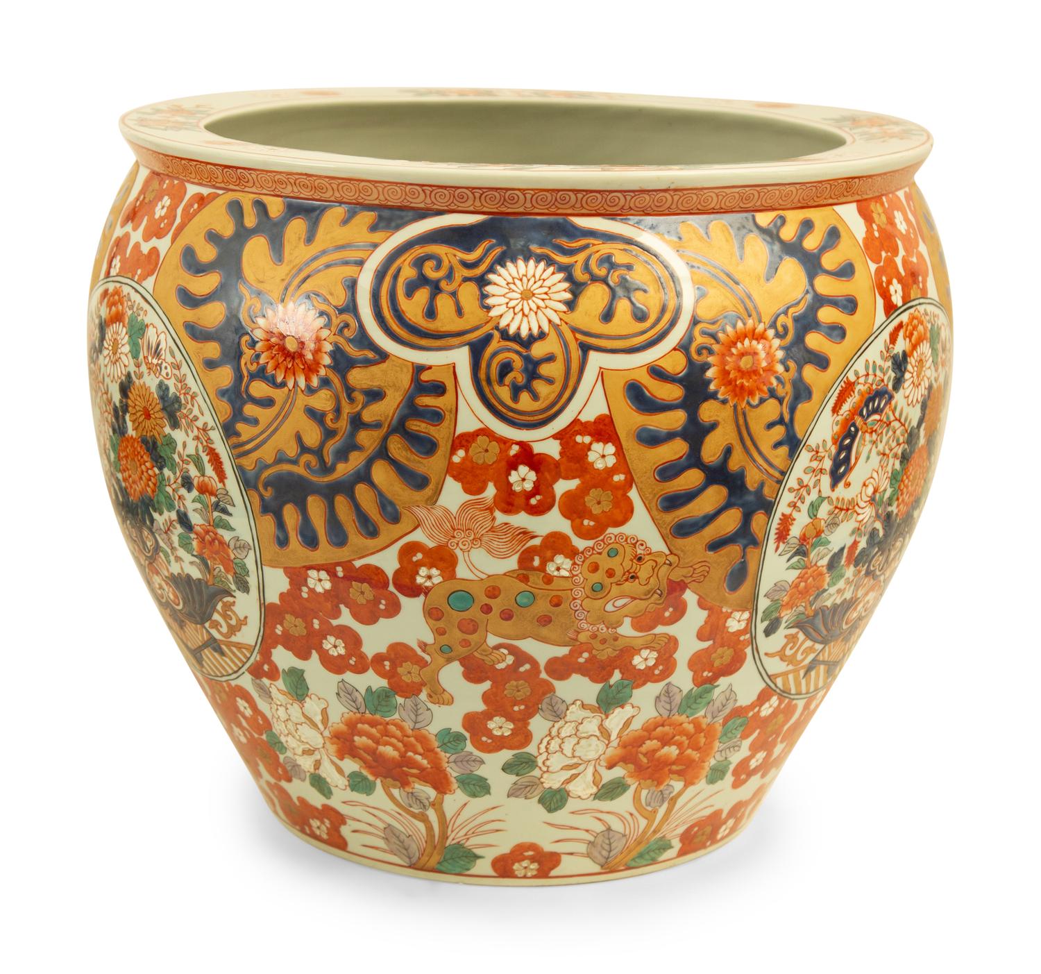 A Chinese Imari Palette Porcelain Jardiniere