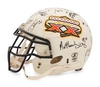 A 2006 Chicago Rush Team Signed Autograph Arena Bowl XX Football Helmet Presented to Mike Ditka Formerly Displayed at Mike Ditka's Restaurant