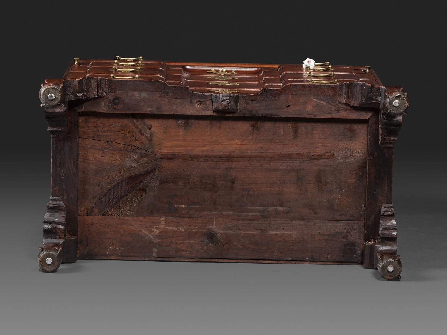 A Chippendale Figured Mahogany Block-Front Claw-and-Ball Foot Slant-Front Desk