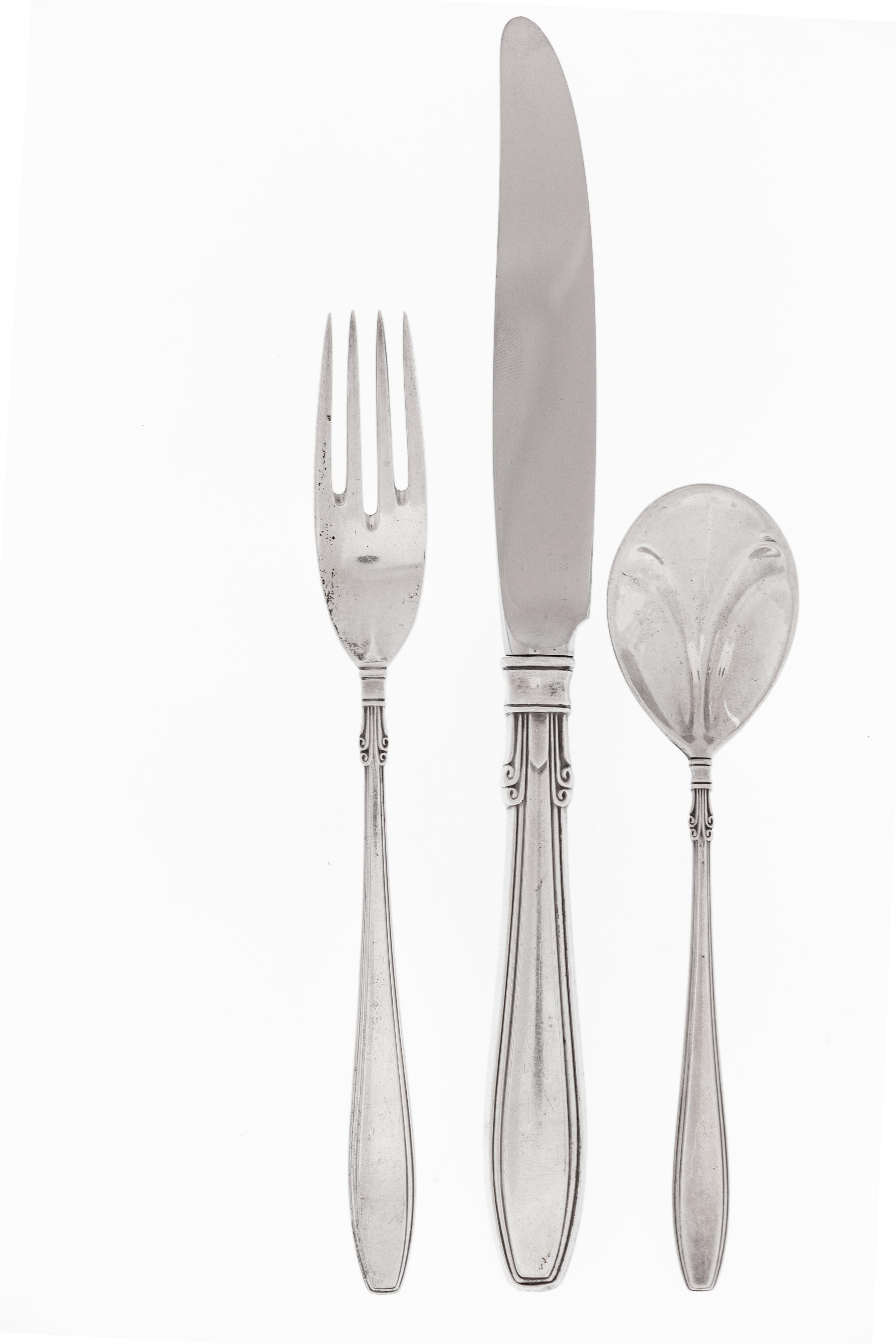 An American Silver Flatware Service