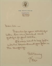 [Presidential] Clinton, Bill. Autograph Letter, signed