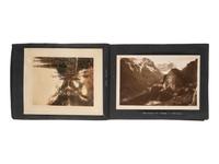 [NATIVE AMERICANS] -- [WESTERN AMERICANA & CANADA]. Album containing photographs of Native American subjects and scenic views of the Western United States and Canada. Ca 1910s.