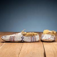 Cheyenne Beaded Hide Moccasins
