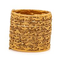 Chanel, Gilt Scrollwork Cuff