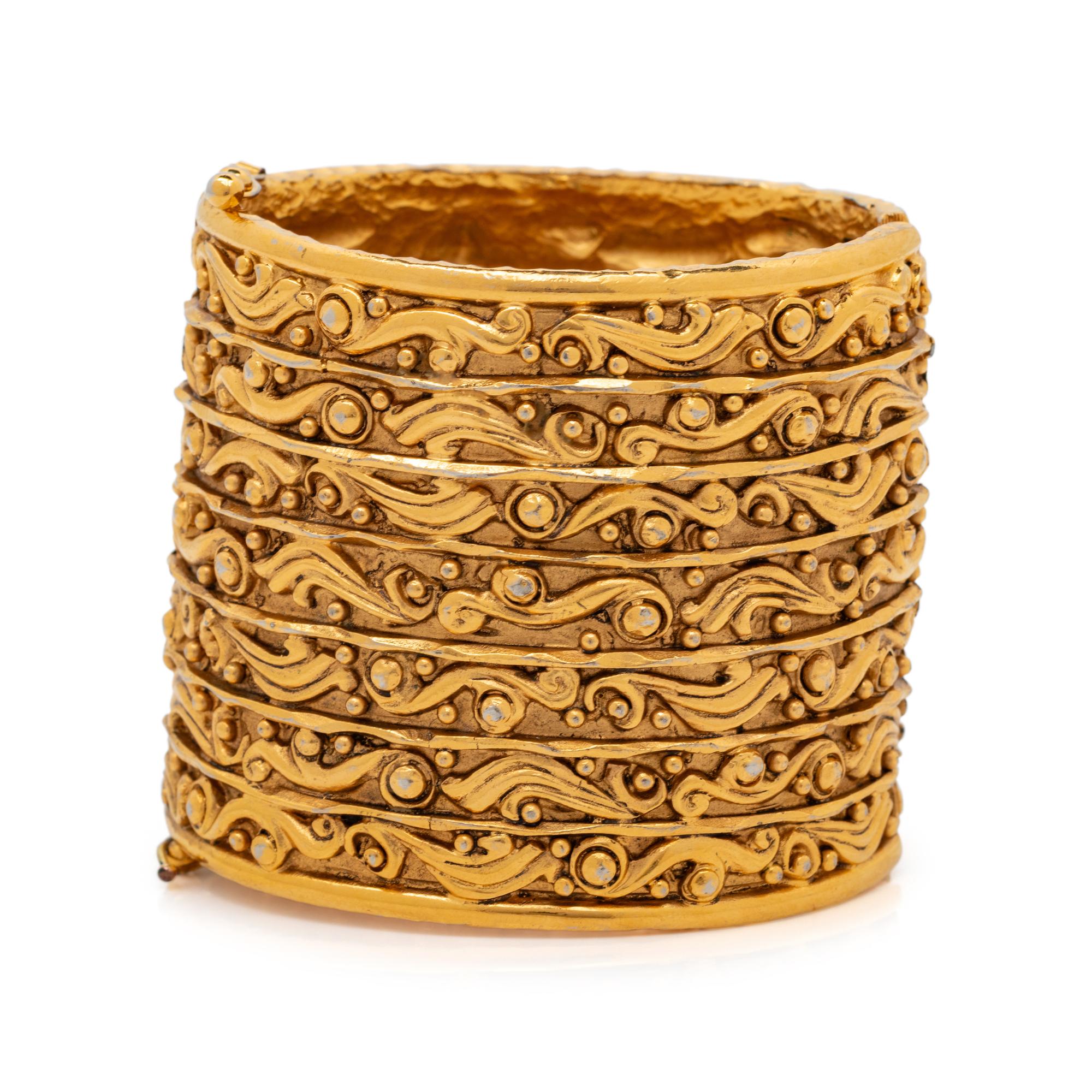Chanel, Gilt Scrollwork Cuff