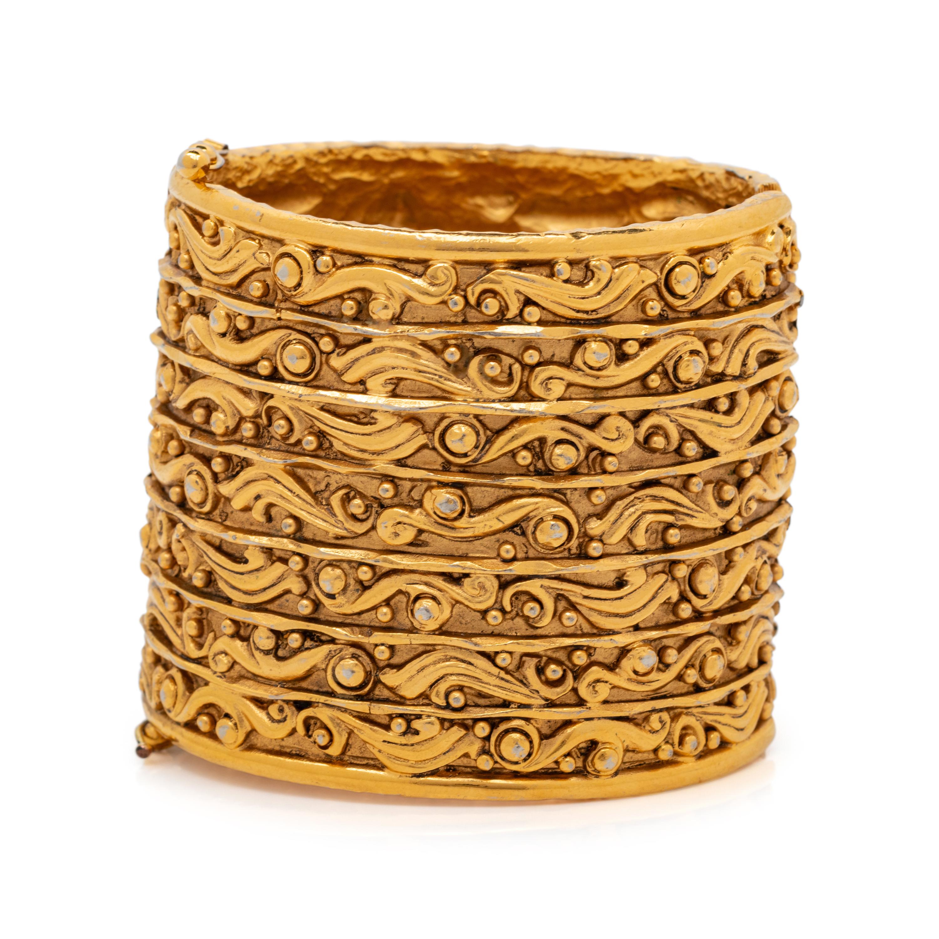 Chanel, Gilt Scrollwork Cuff