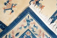 A Chinese Wool Rug and a Machine-Made Chinese Wool Runner