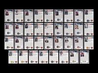 A Group of 75 Chicago Bears Signed Autograph Team Issued Football Cards Including Multiple Hall of Fame and Deceased Players (Beckett Authentication Services BAS Certified),
