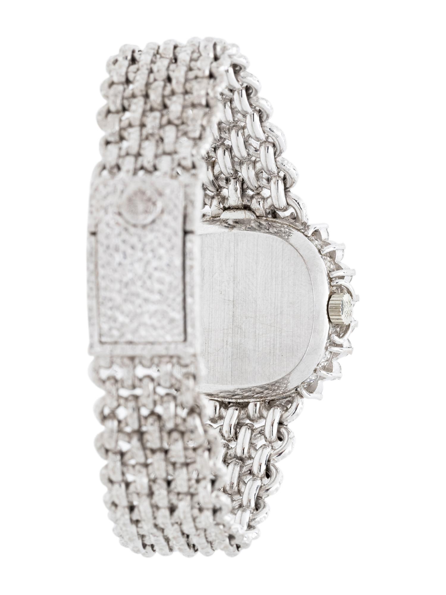PATEK PHILIPPE, WHITE GOLD AND DIAMOND WATCH